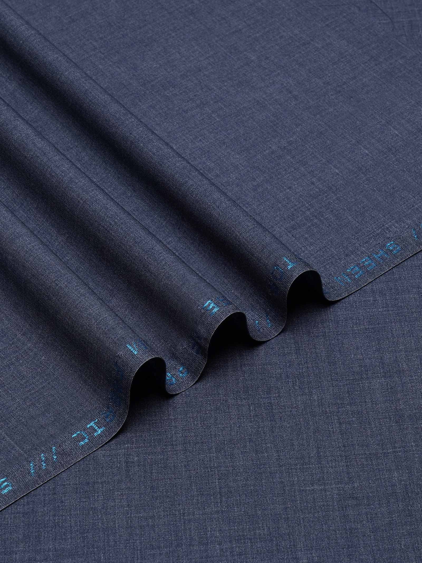 Arvind Men's Cotton Self Design Unstitched Jeans Fabric (Navy Blue)